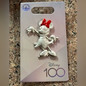Disney Pin 2023 Platinum 100 Years of Wonder Minnie Mouse Pin NEW Authentic